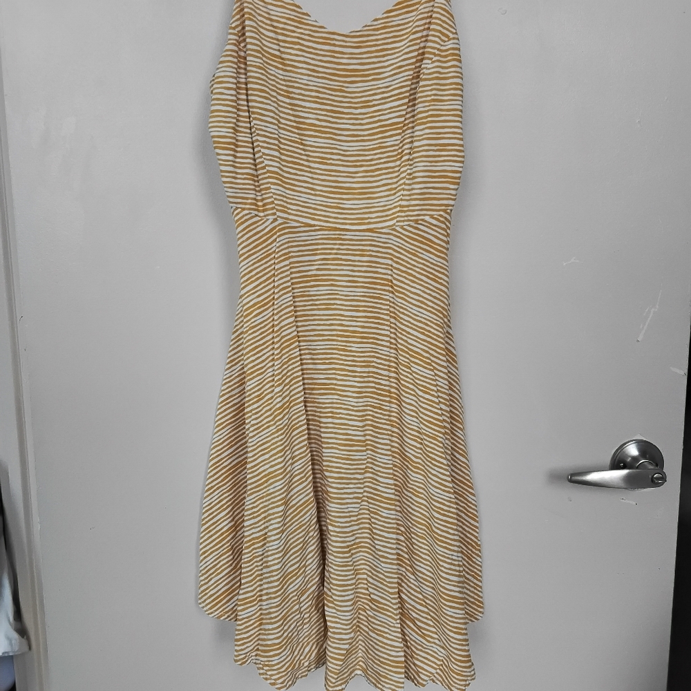Old Navy Yellow and White Striped Sundress